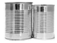 Two metal cans with no labels.