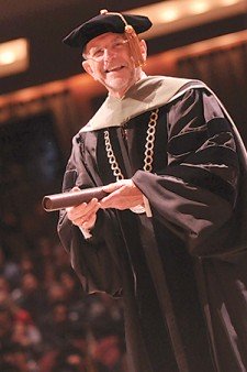 Photo of WMU President John M. Dunn at commencement.