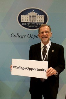 Photo of WMU President John M. Dunn at the White House event.