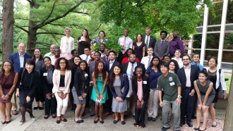 A group photo of students from the first American Economic Association summer program hosted by WMU and MSU.