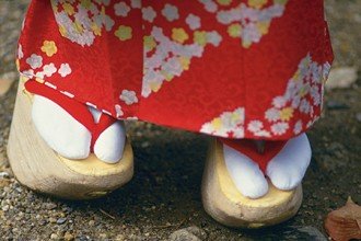 Photo of traditional Japanese footwear.