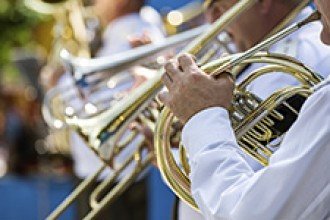 Stock photo of wind instruments