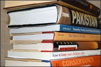 Photo of textbooks.