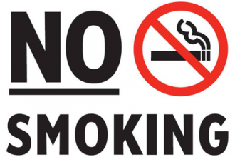 No Smoking sign.