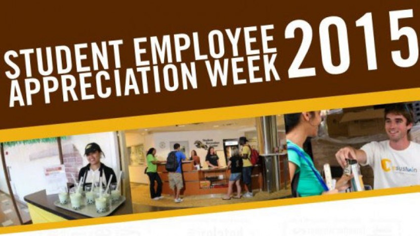 Graphic depicting Student Employee Appreciation Week.