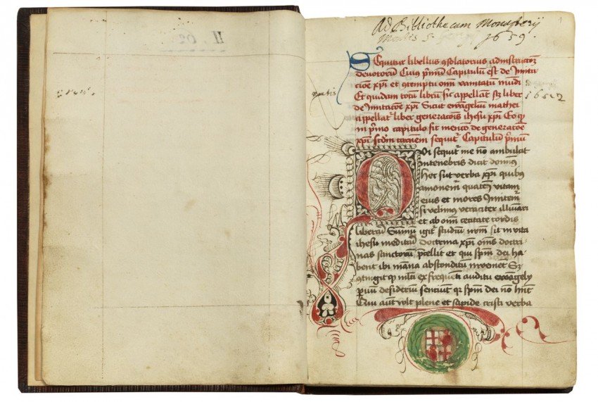 open medieval book