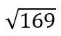 Square root of 169