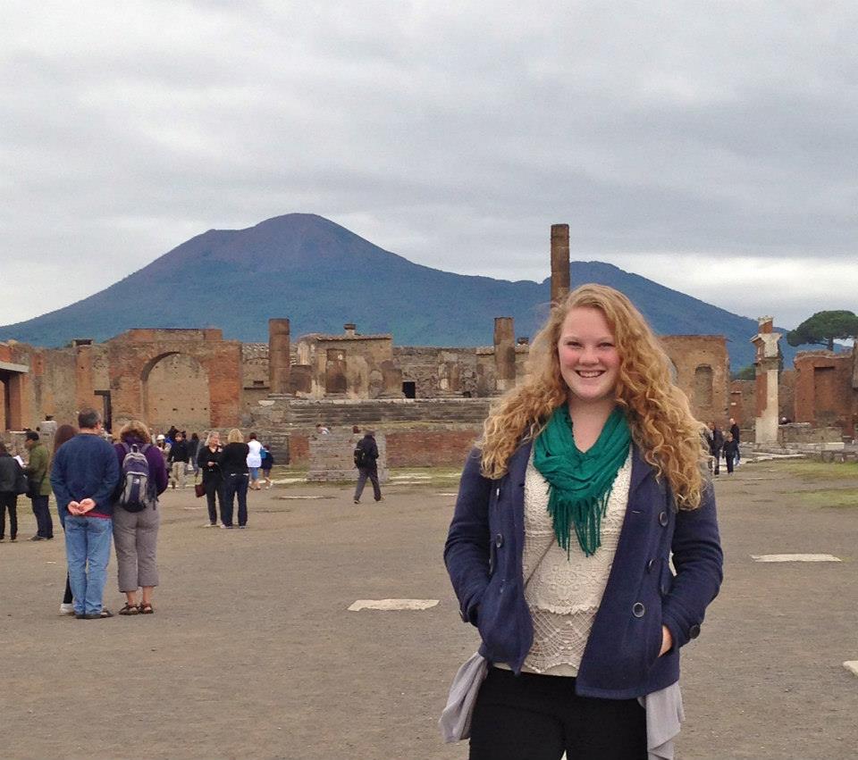 Kelly posing for a picture during her study abroad experience.