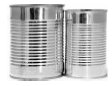Two metal cans with no labels.