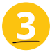 Stylized graphic of the numeral 3