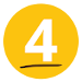 Stylized graphic of the numeral 4