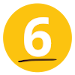 Stylized graphic of the numeral 6