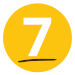 Stylized graphic of the numeral 7