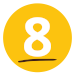 Stylized graphic of the numeral 8