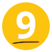 Stylized graphic of the numeral 9