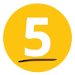 Stylized graphic of the numeral 5
