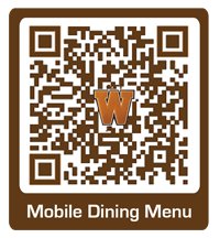 QR code for mobile dining menu.