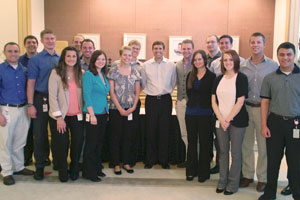 Photo of WMU interns with Kellogg CEO Bryant