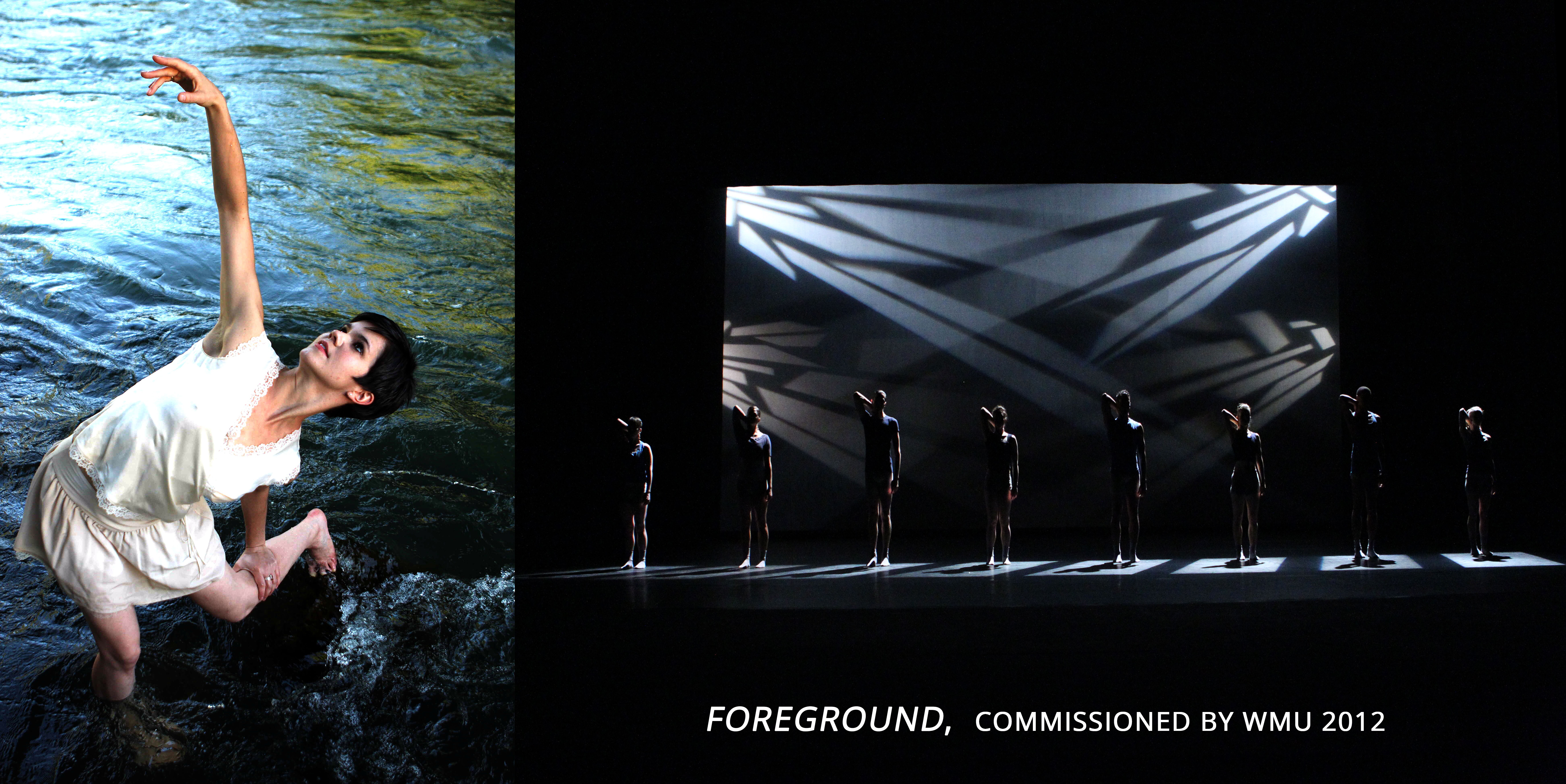 Left: Lauren Edson; Right: Performance of Edson's Foreground