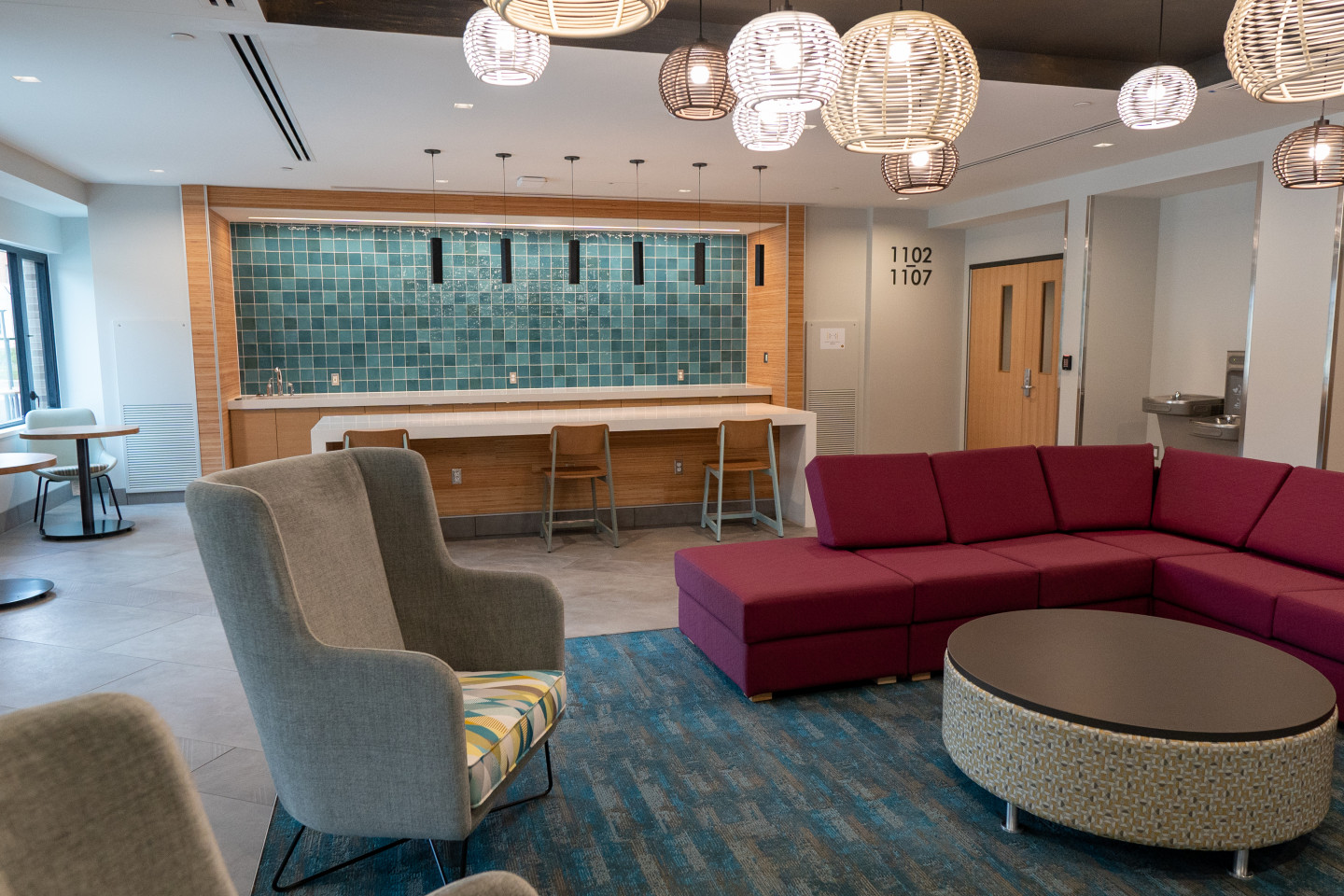 A lounge area in Arcadia Flats.