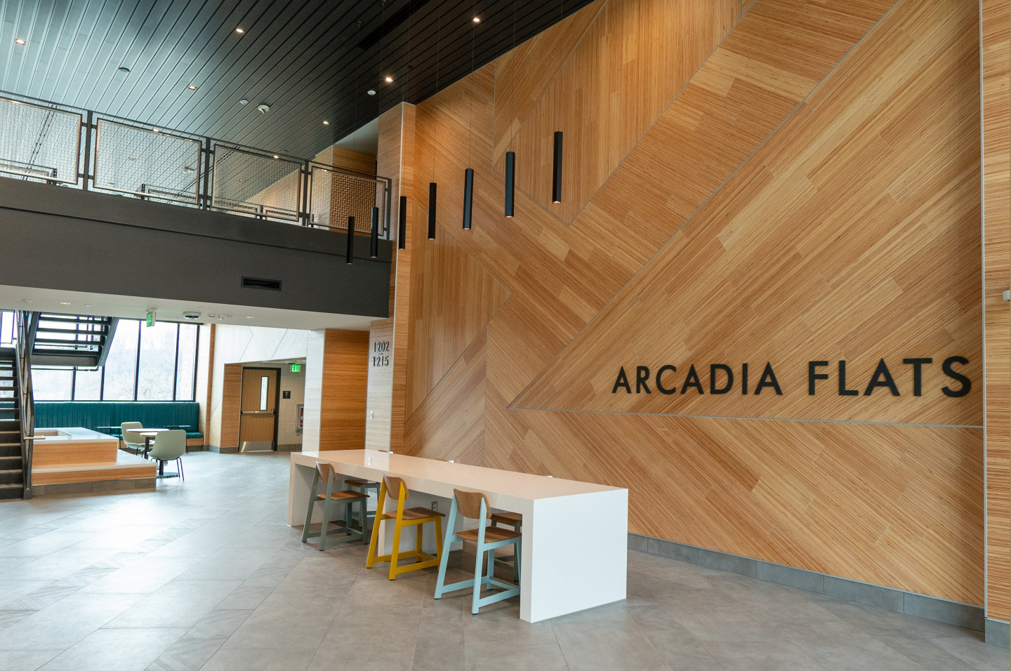 Main entrance of Arcadia Flats