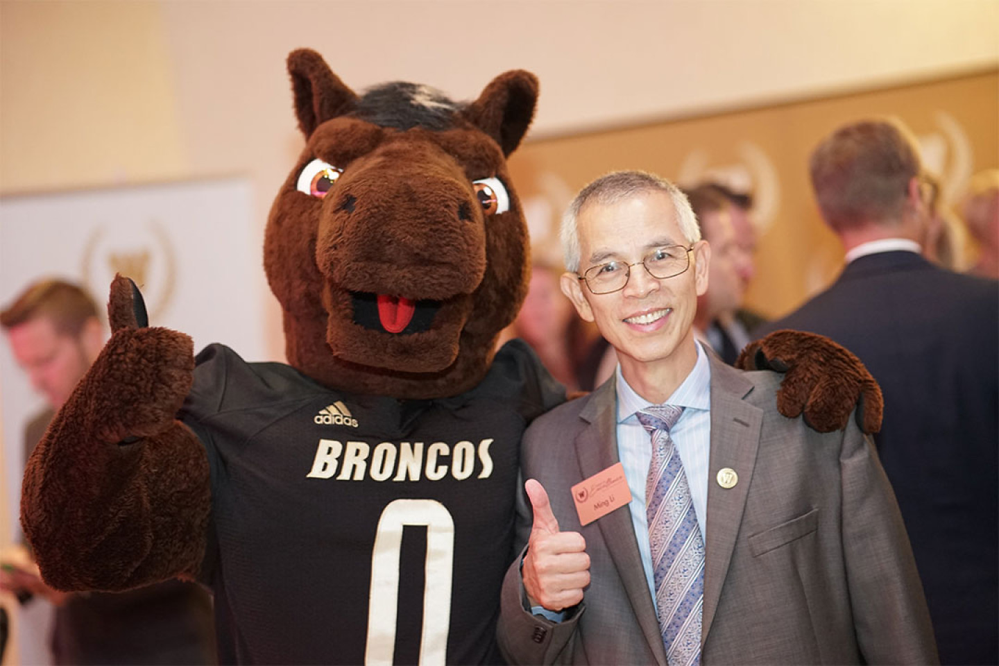 Dean Li and Buster Bronco