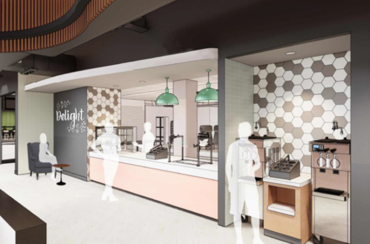 Rendering of Dekught in the new Student Center Dining
