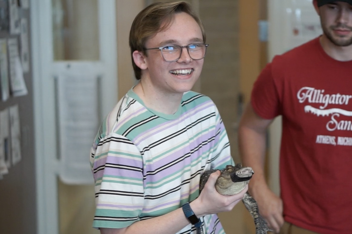 Male student with gator