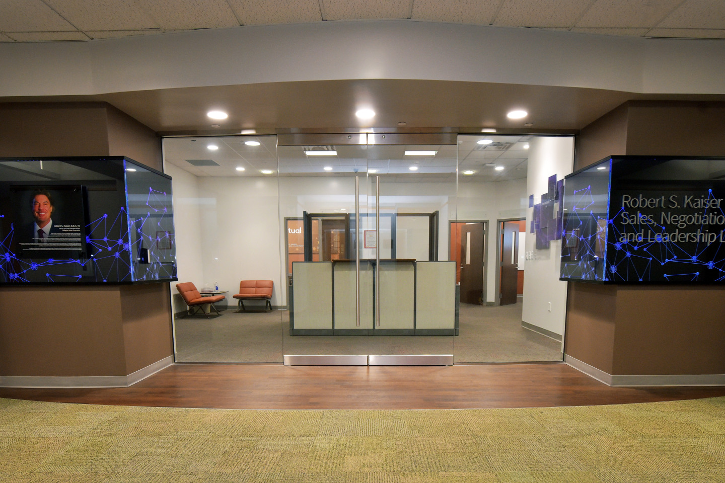 Photo of the entrace to the Robert S. Kaiser Sales, Negotiation and Leadership Lab.