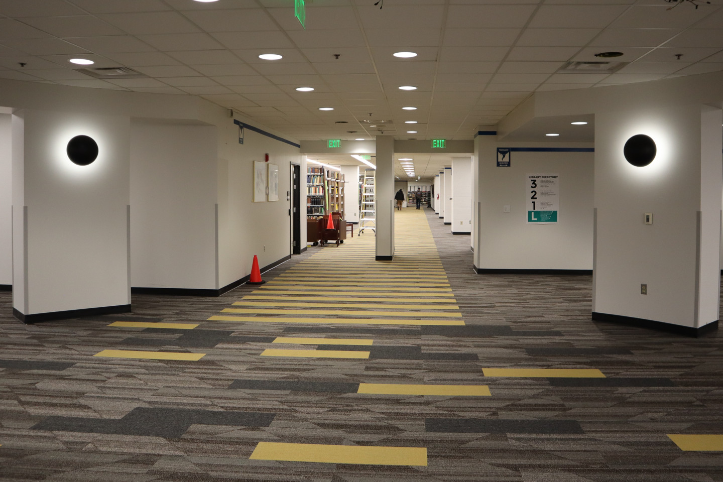 Waldo Library's lower level renovations include new carpet, energy-efficient lighting and a user-friendly layout.