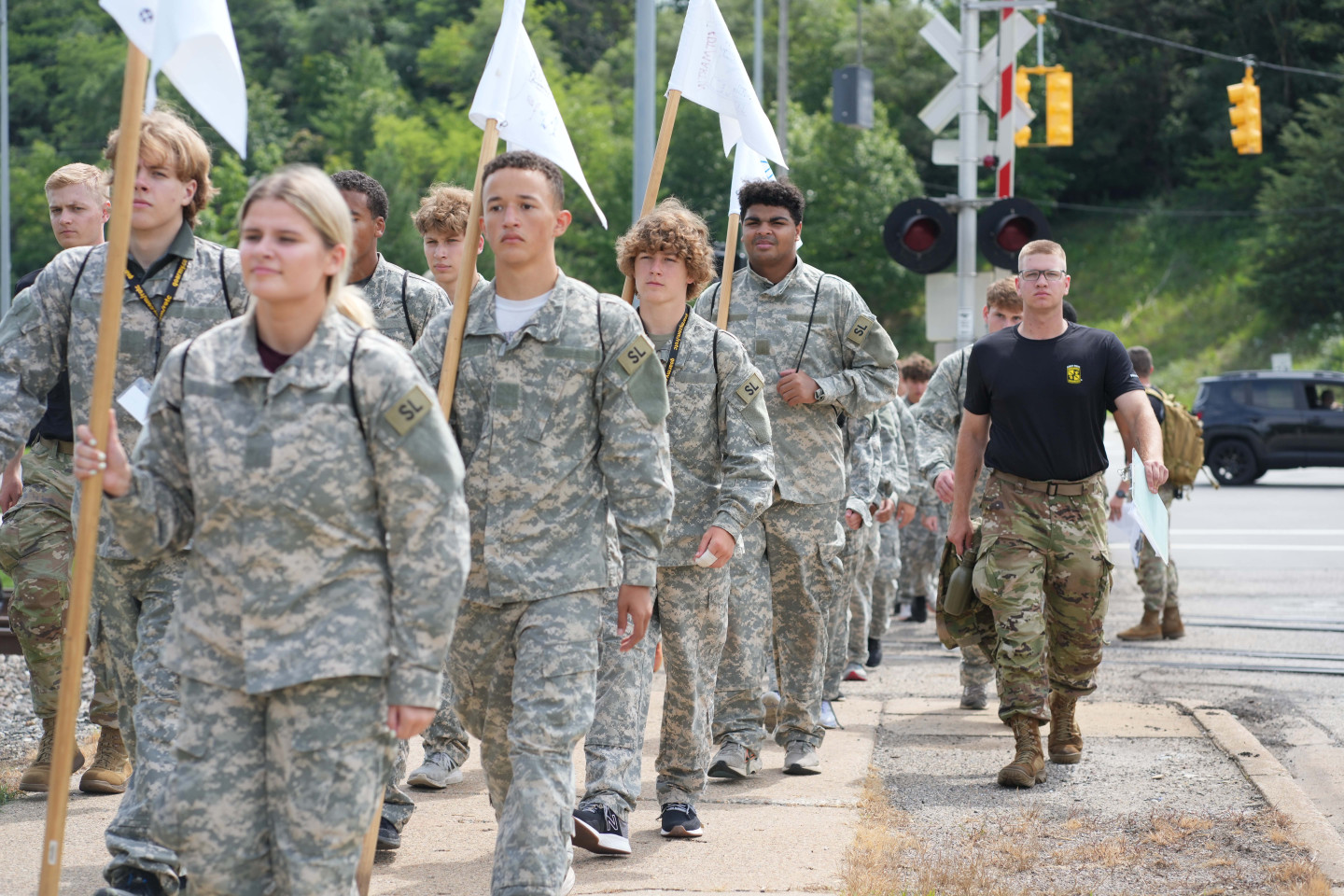 Members of Western's ROTC train on campus