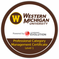 WMU Professional Category Management Certificate Level 1 badge