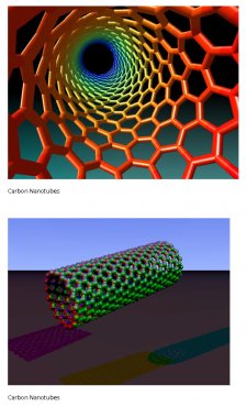 two images of nano tubes