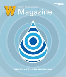 Cover of W Magazine showing a waterdrop