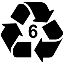recycling #6 logo