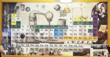 Murial of periodic table in the lobby of the Chemistry building