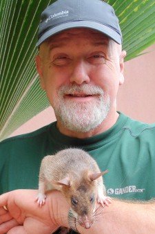 Photo of Poling with an APOPO HeroRAT.
