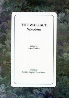 Cover image of The Wallace: Selections: the title on a white square, over a green, purple, and grey swirled background