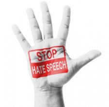 Stop hate speech graphic