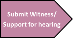 Submit Witness/Support for hearing