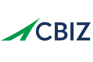 CBIZ logo in black and blue.