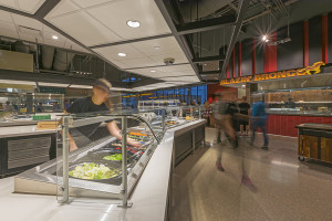A photo of the salad bar inside Valley Dining Center.