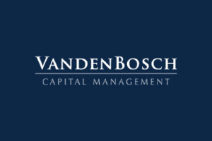 VandenBosch logo is white text with a blue background.
