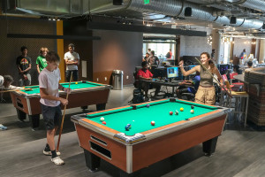 Game room in the Student Center.