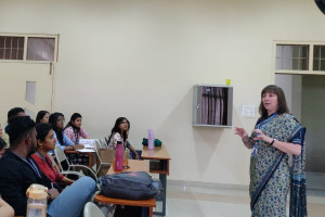 Dr. Jessica Gladden at Christ University in India