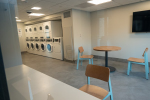 A laundry room.
