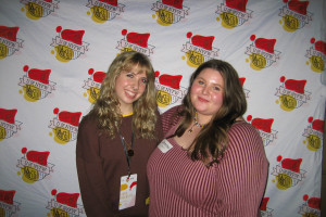 Laura Argentati stands next to Samantha Morehead.