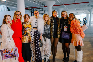 A group photo of fashionable women.