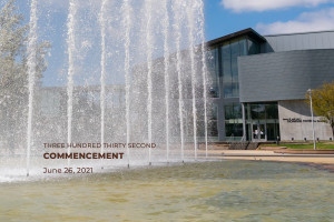 Program cover: Miller Fountain on WMU's campus