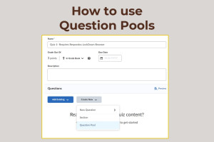 How to use question pools